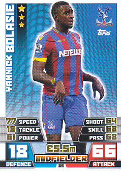 Yannick Bolasie Crystal Palace 2014/15 Topps Match Attax #85